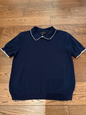 Zara collared short sleeve sweater